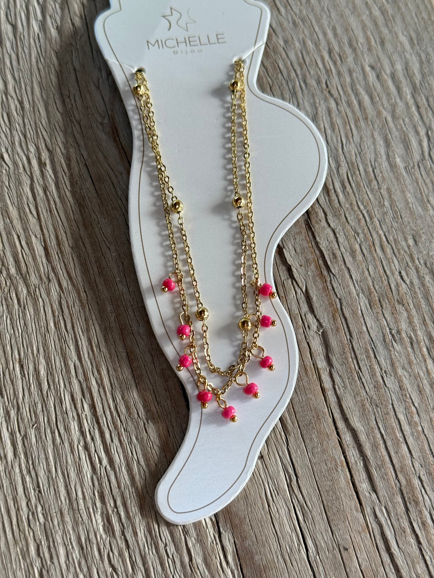 Enkelbandje | Goud roze