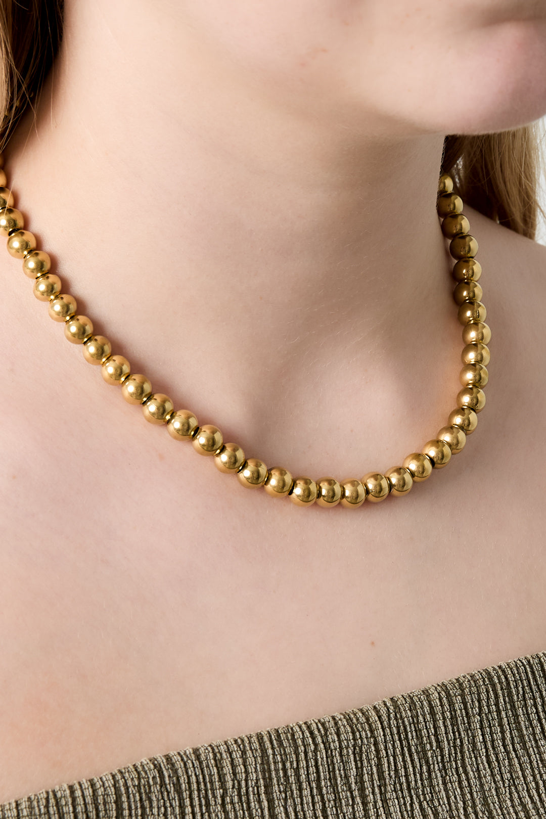 Kralen ketting - goud