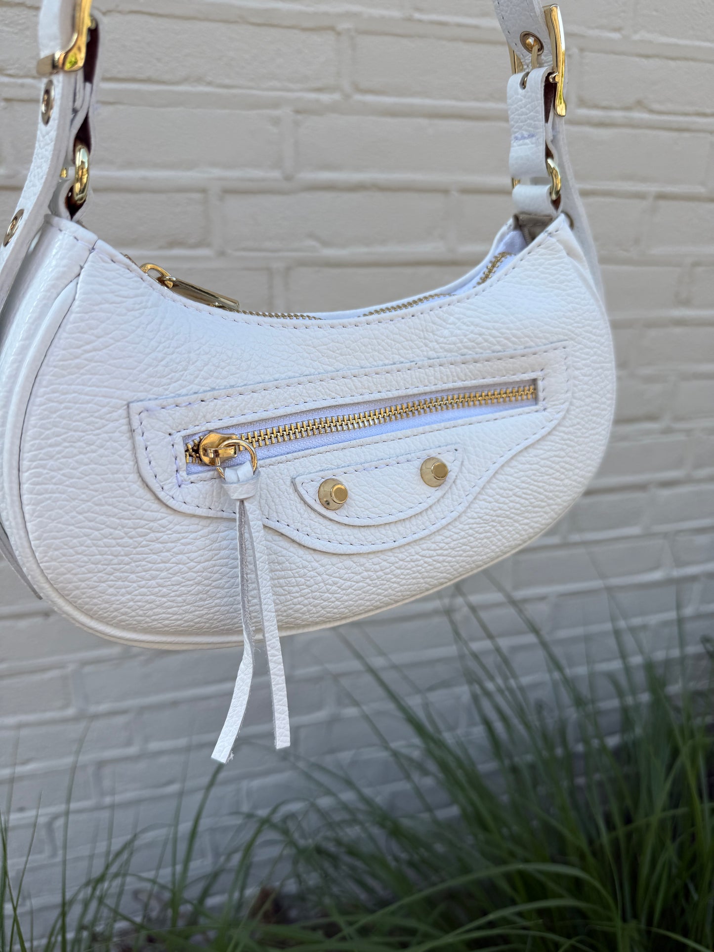 Leren tas Britt - wit