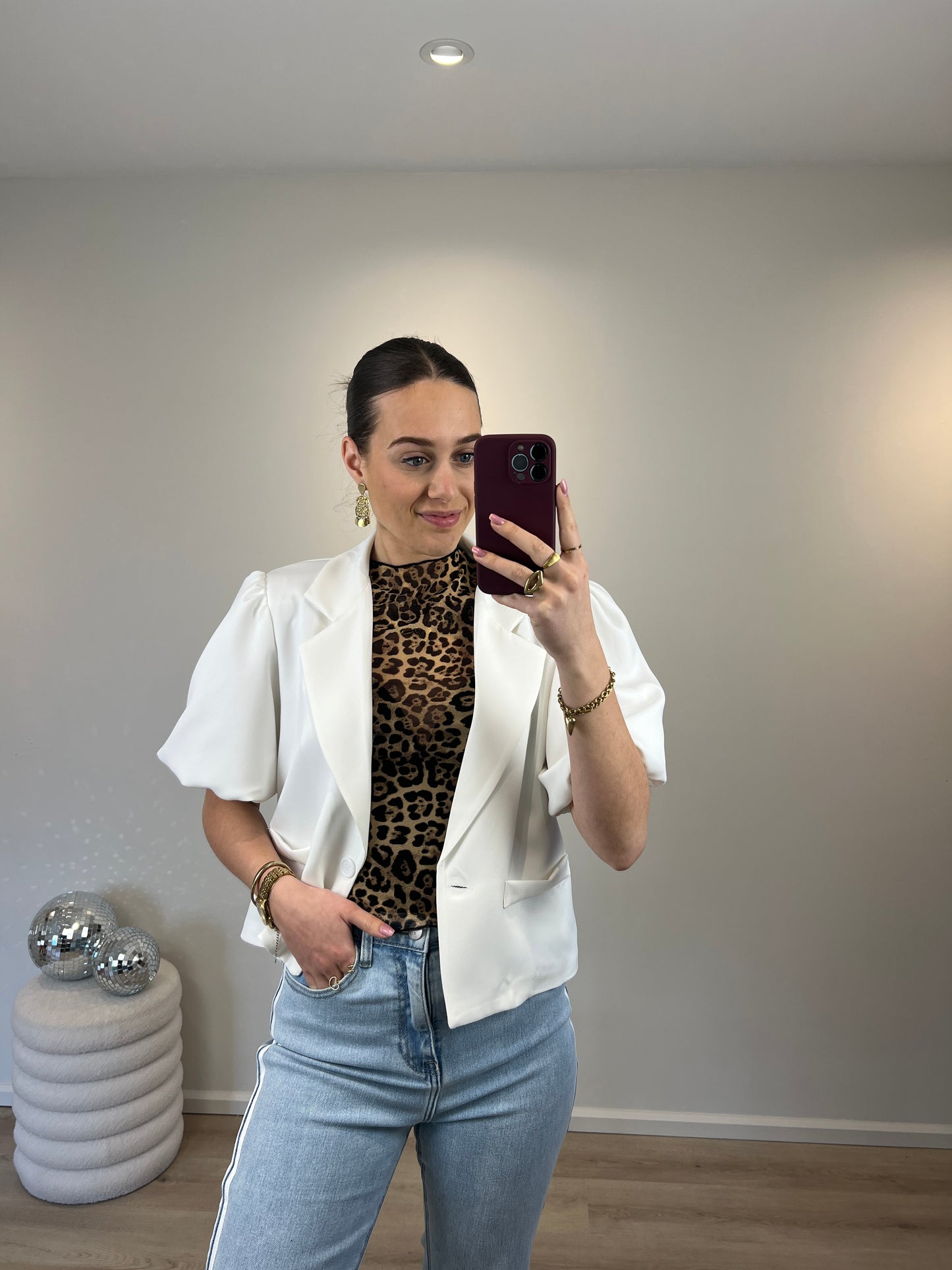 Panterprint mesh top