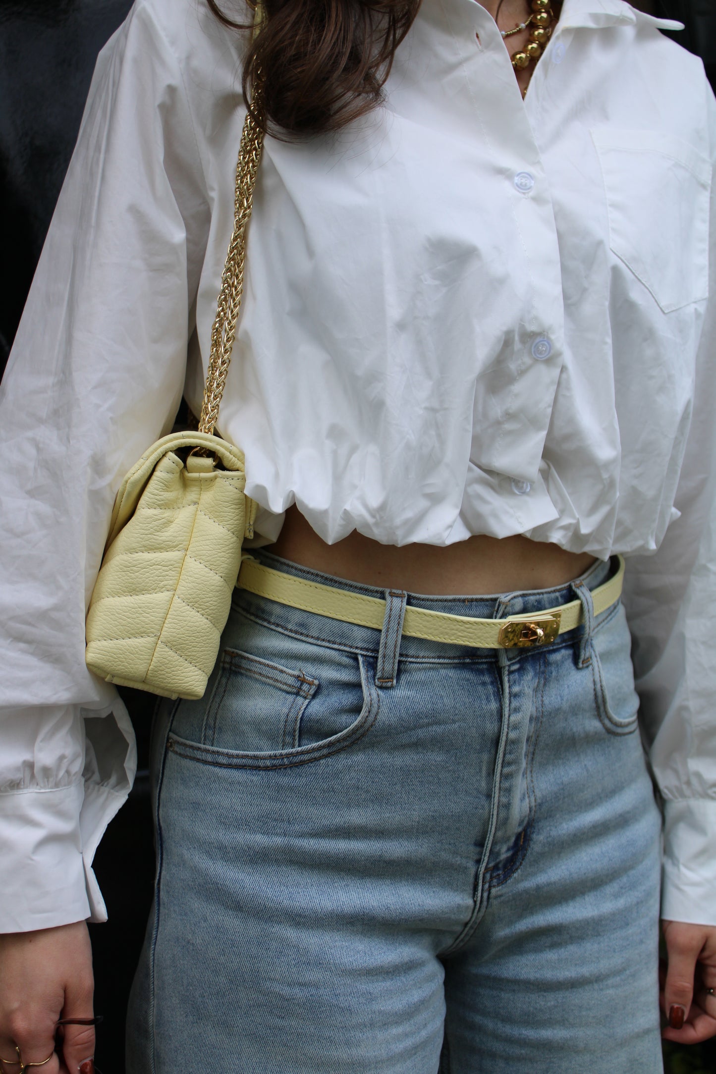 Leren tas Celine - geel - At Styles