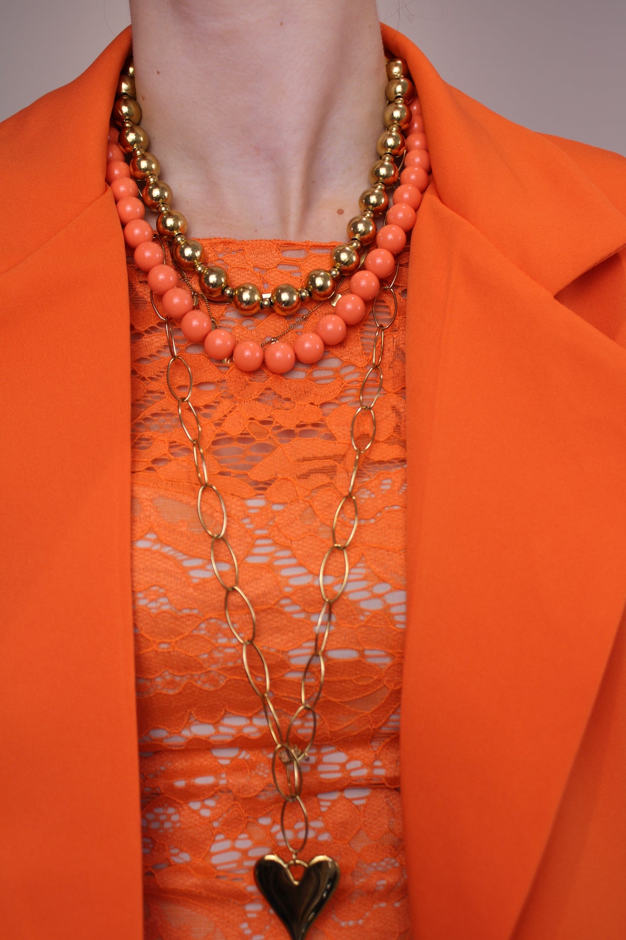 Kralen ketting - oranje - At Styles