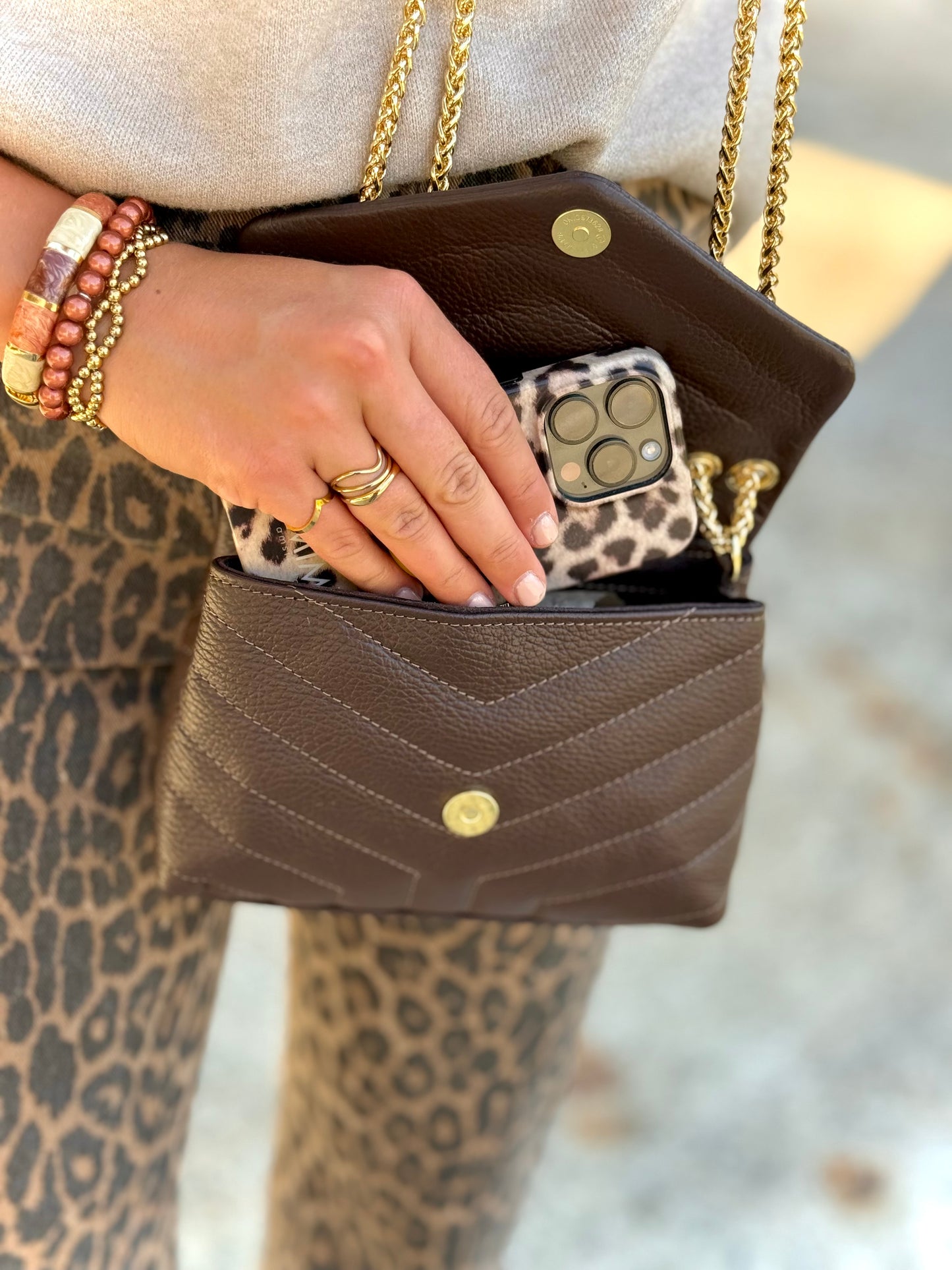 Leren tas Celine - bruin