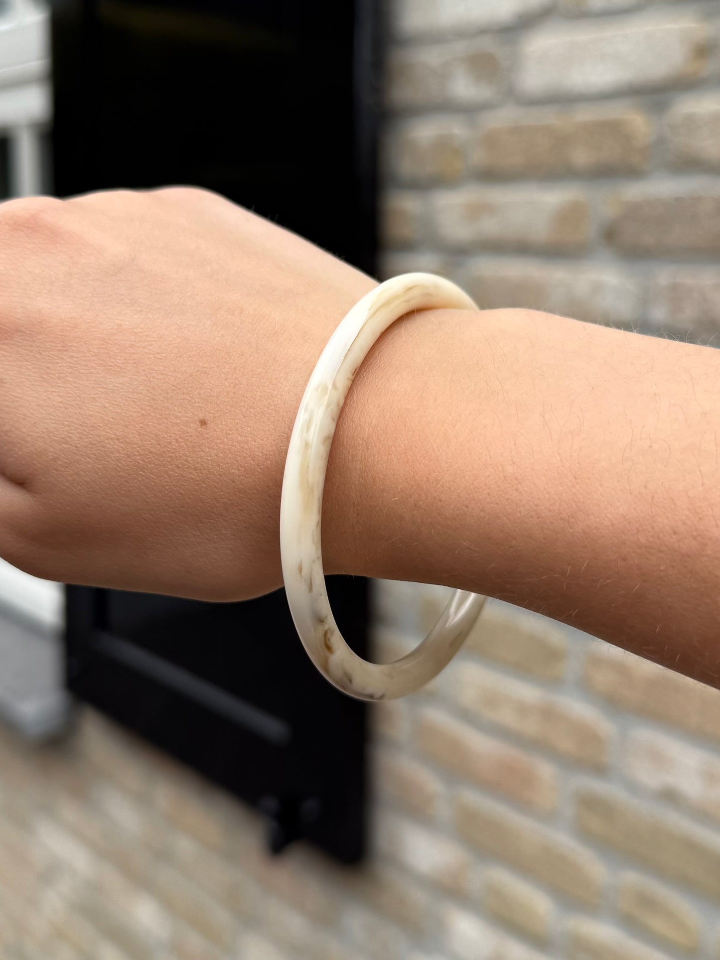Bangle armband - beige