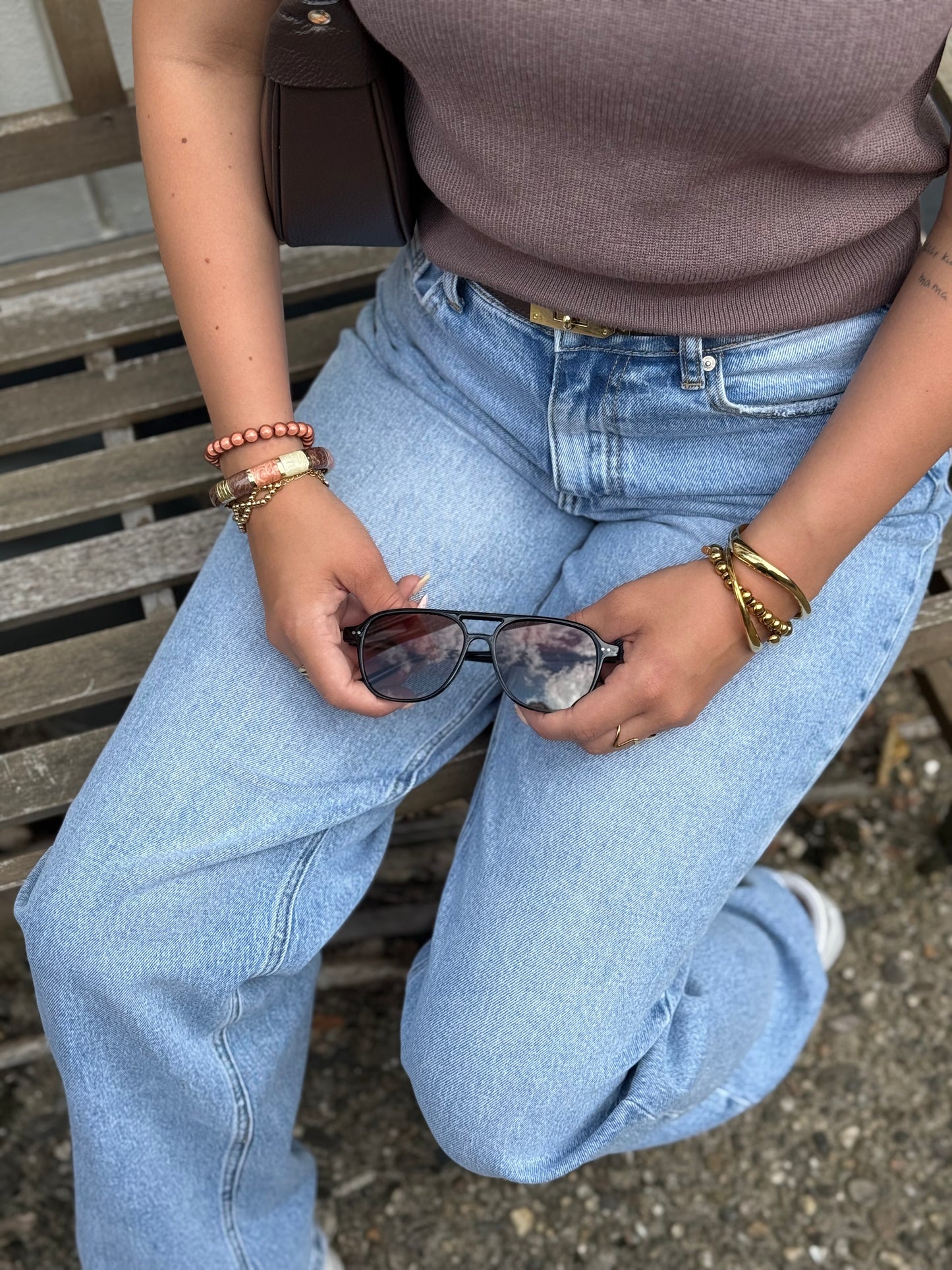 Open bangle armband - goud