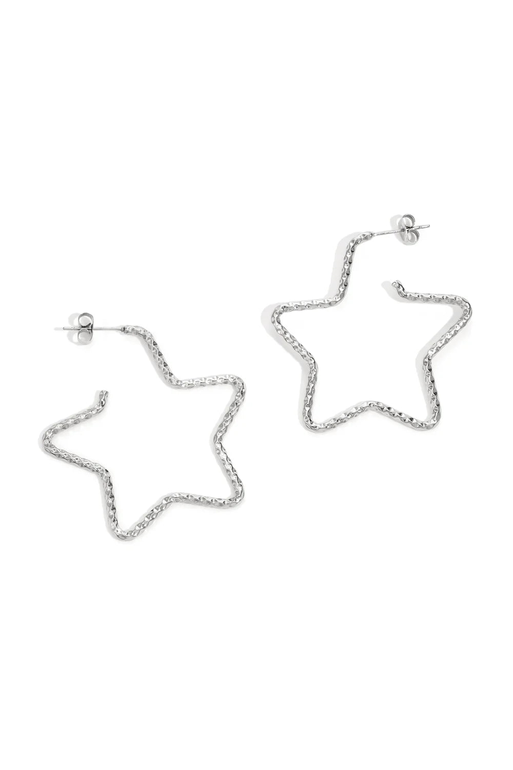 Sterren oorbellen - zilver
