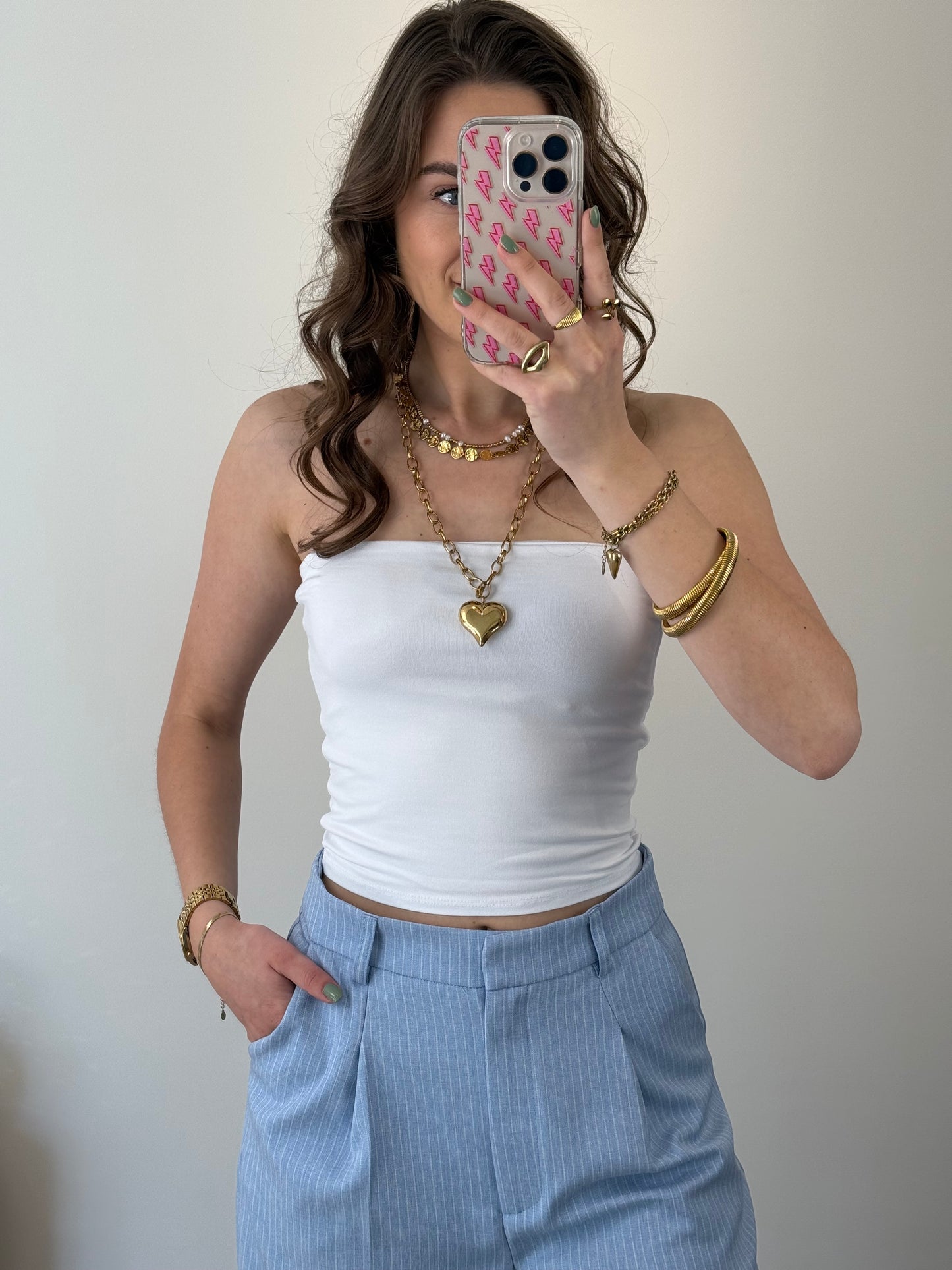Bandeau tube top - wit