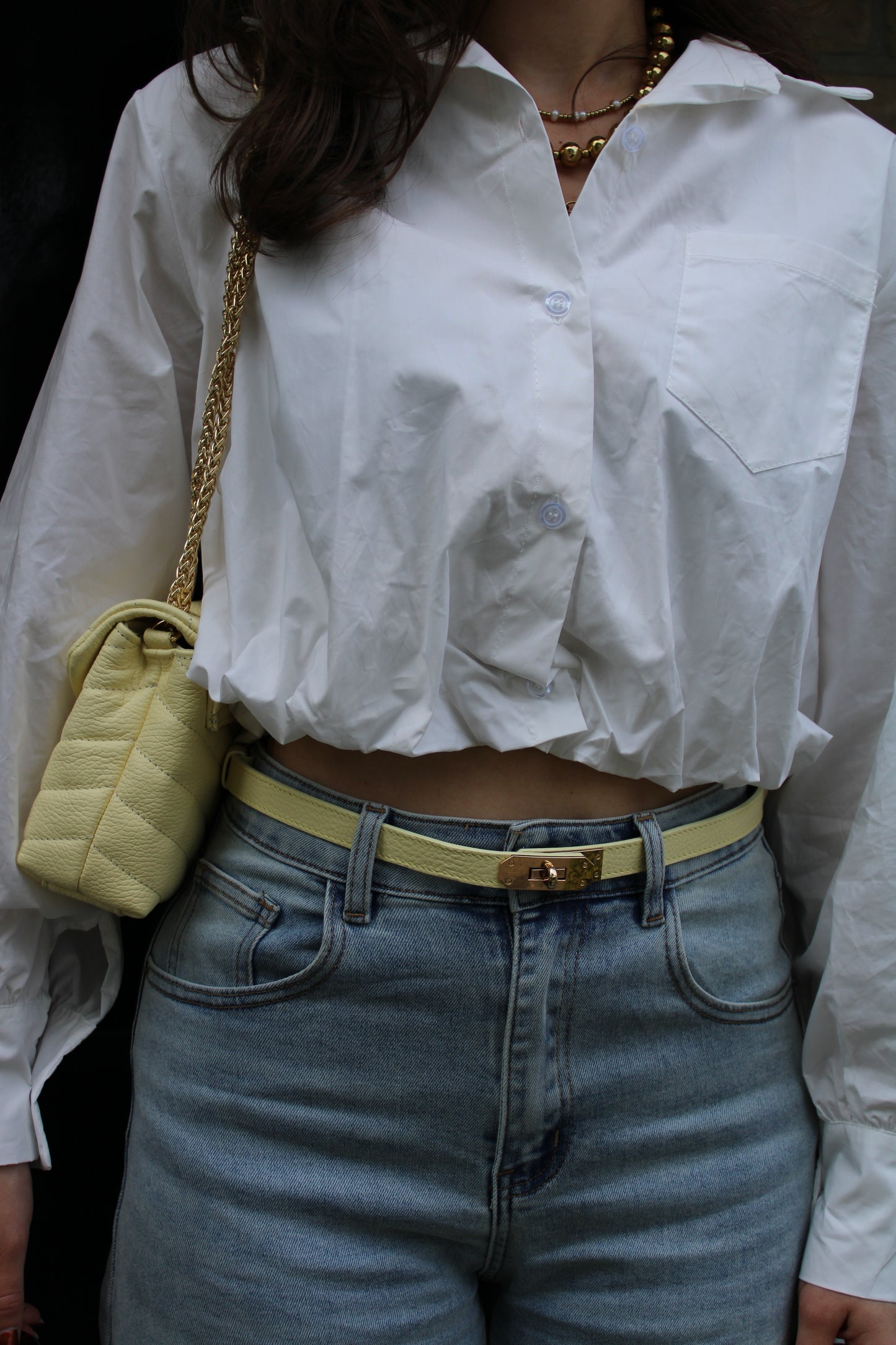 Leren riem Garcia - geel - At Styles