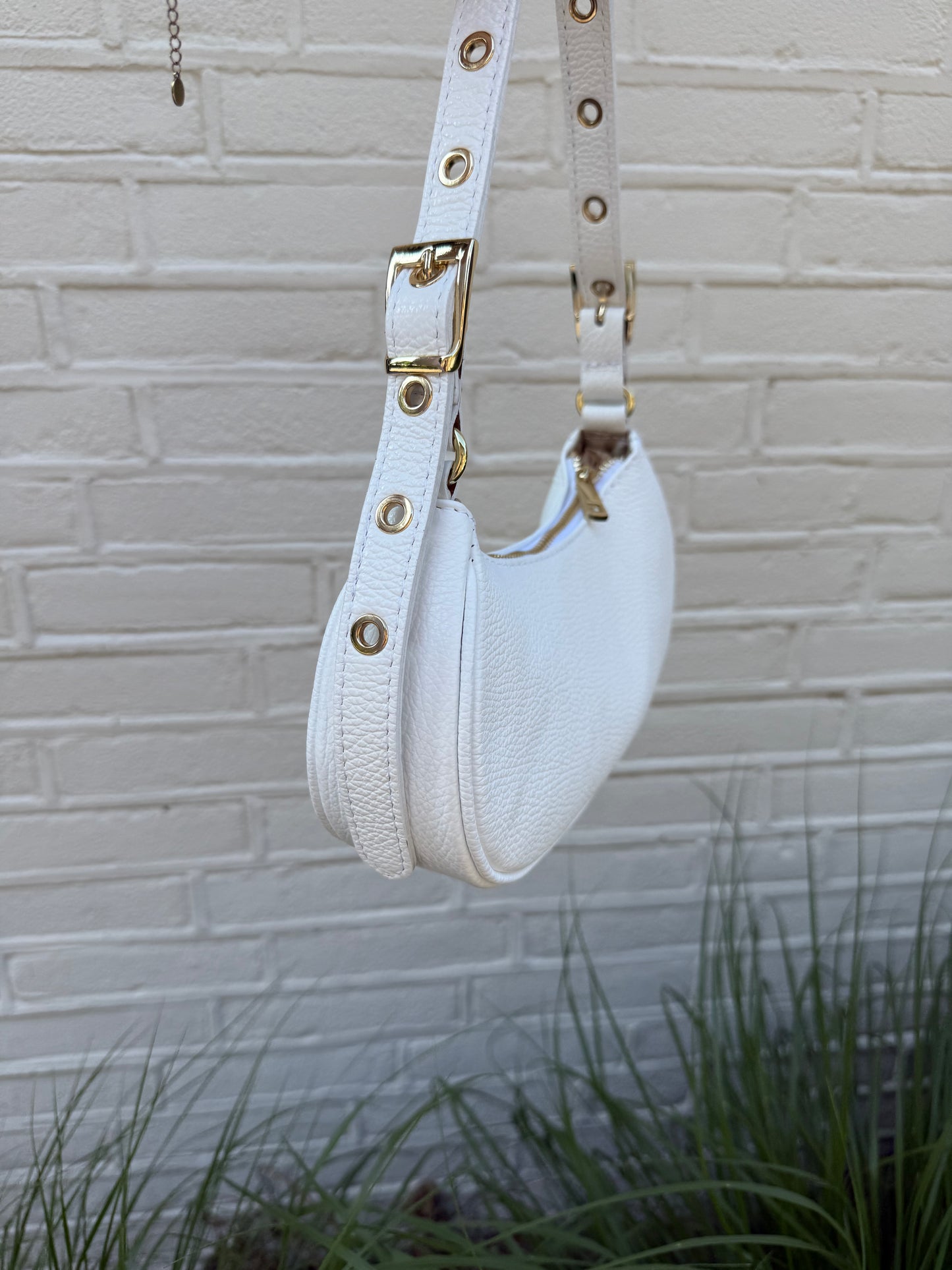 Leren tas Britt - wit