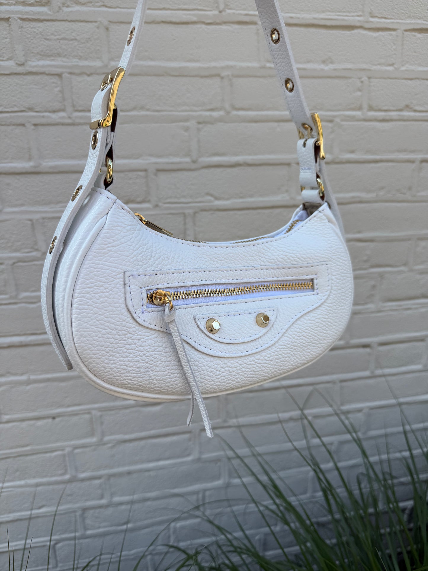 Leren tas Britt - wit