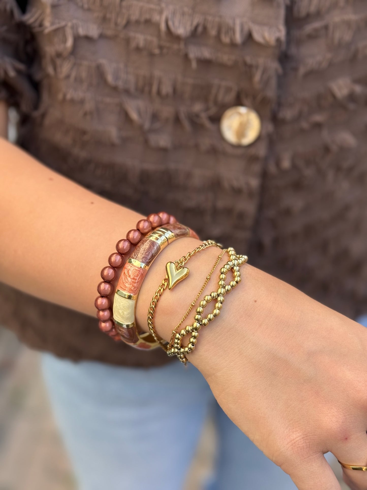Bangle armband - goud multi