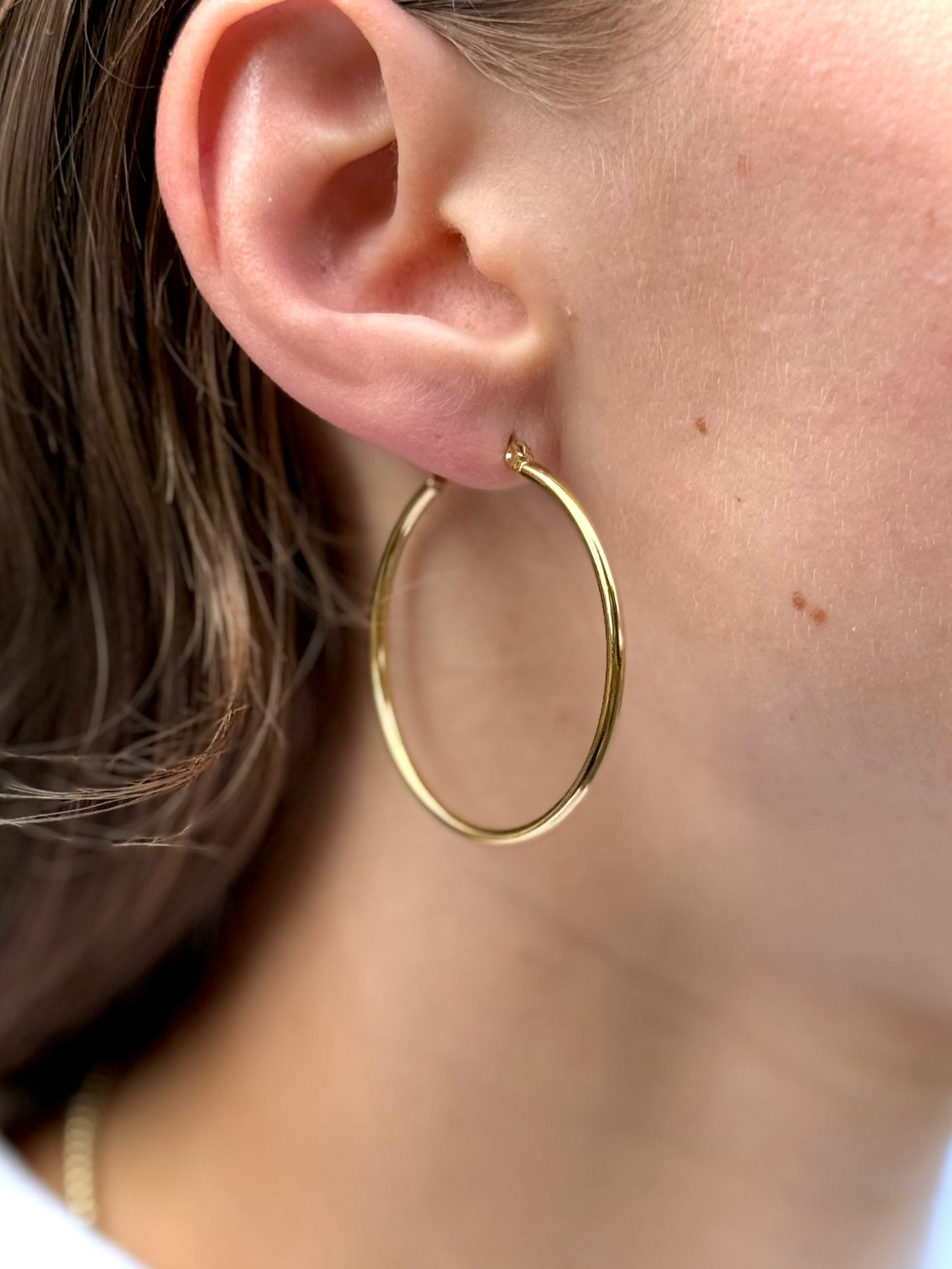 Hoops oorbellen - goud
