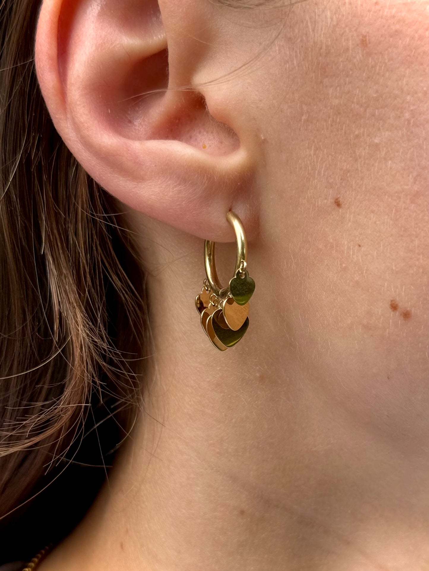 Hartjes oorbellen - goud