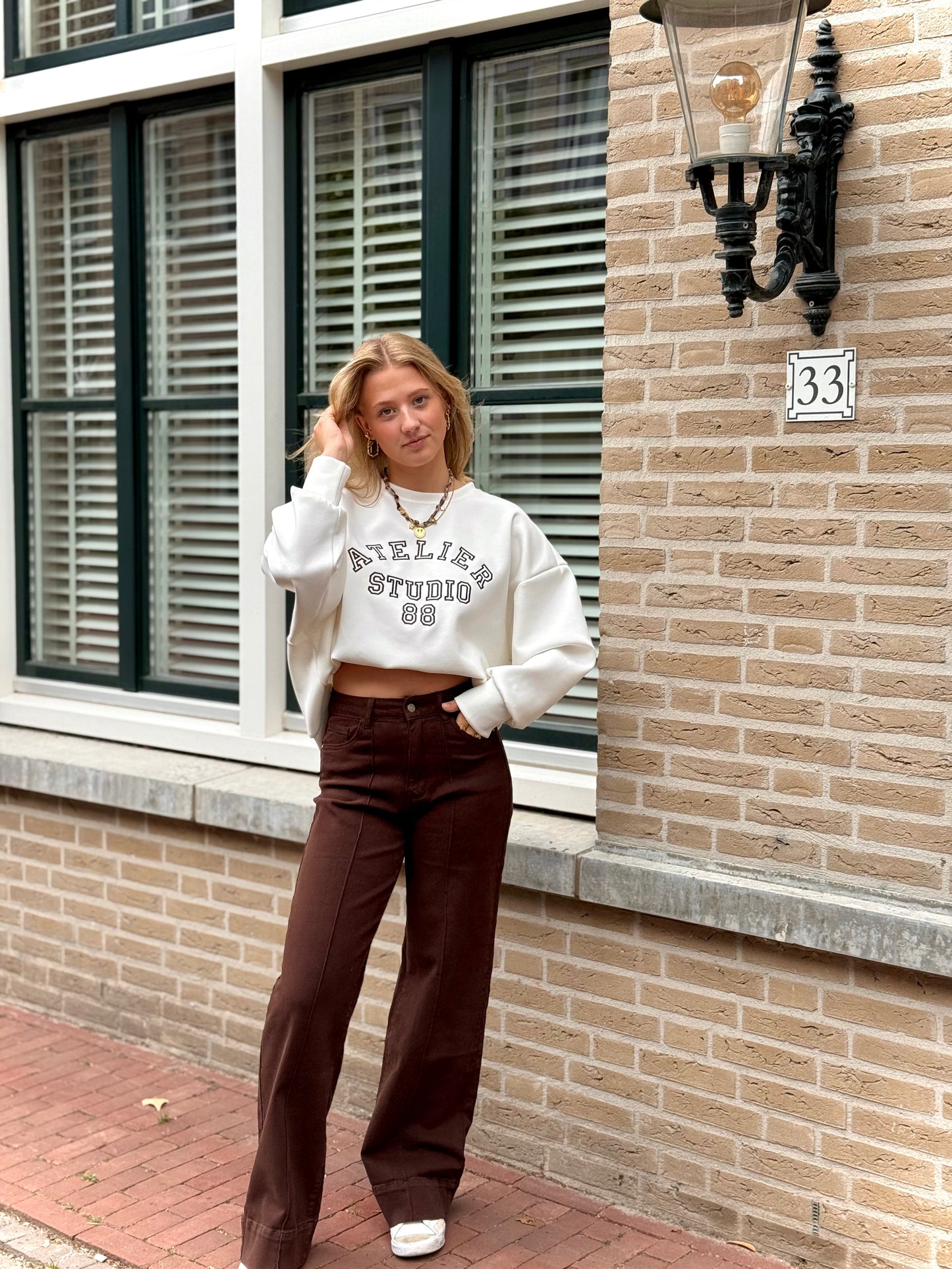Oversized trui studio - wit