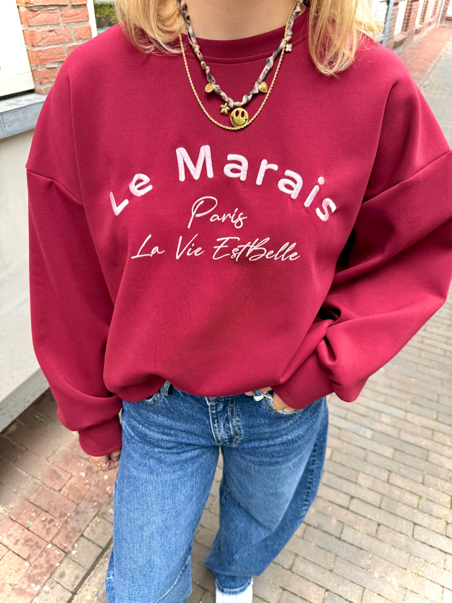 Oversized trui Paris - bordeaux