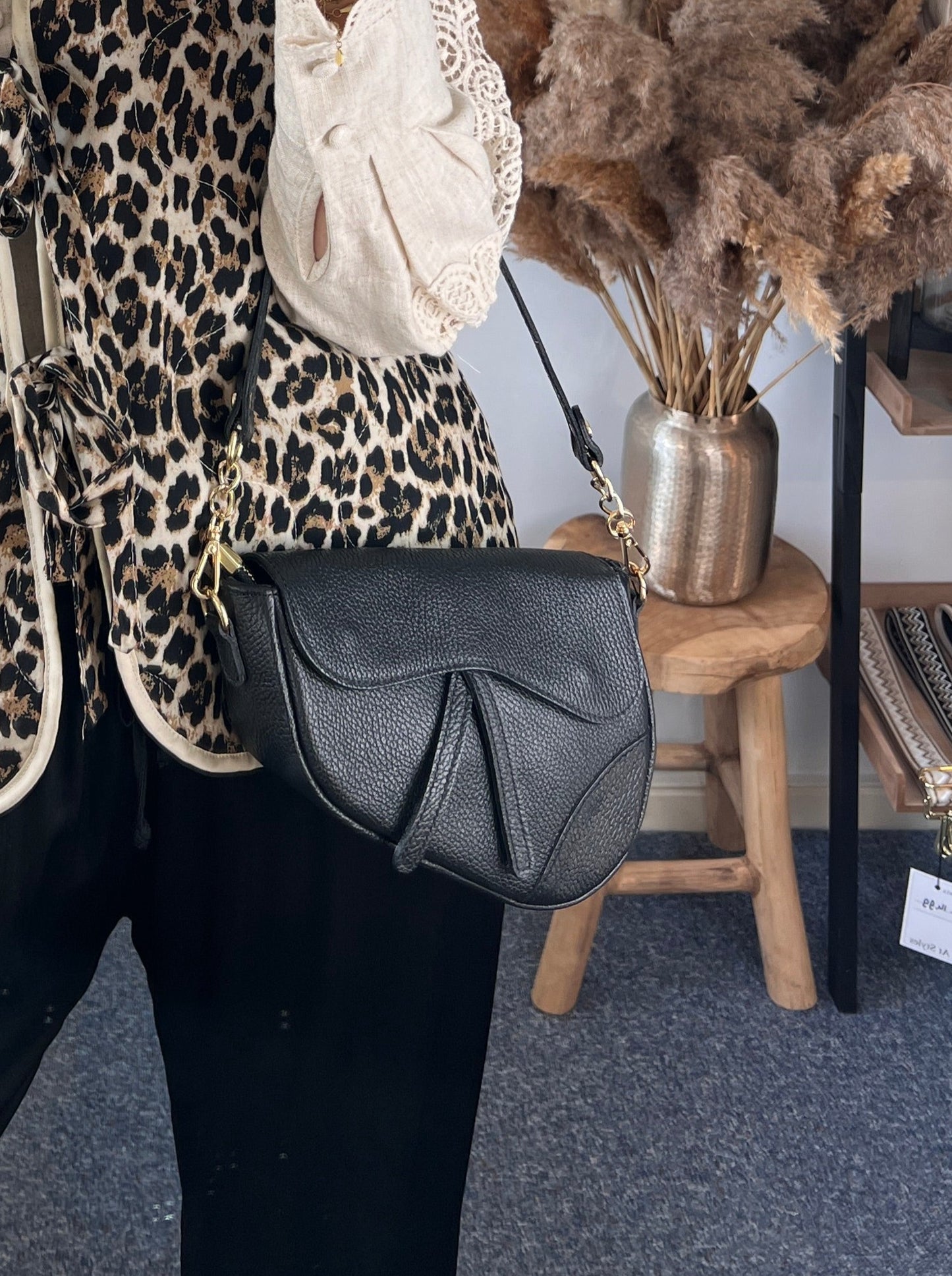 Leren tas Gigi | Zwart - At Styles