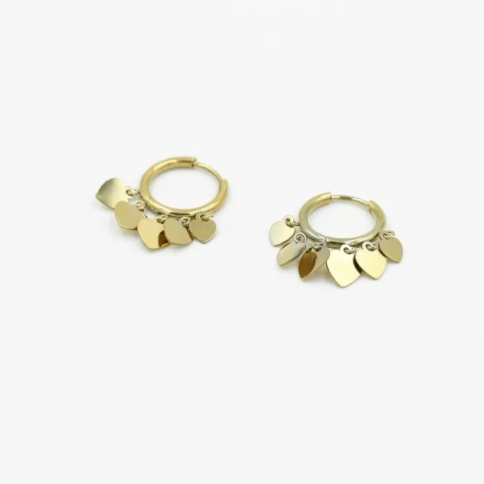 Hartjes oorbellen - goud