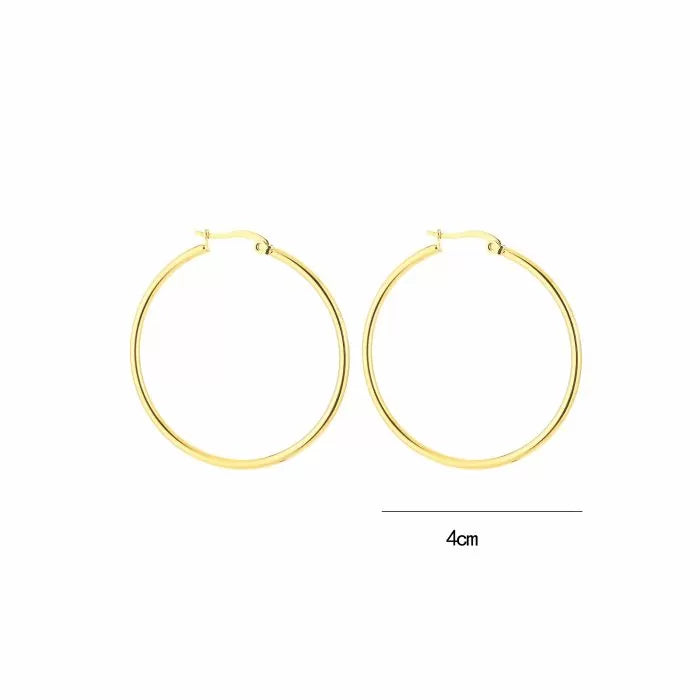 Hoops oorbellen - goud