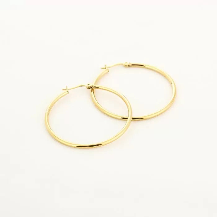 Hoops oorbellen - goud