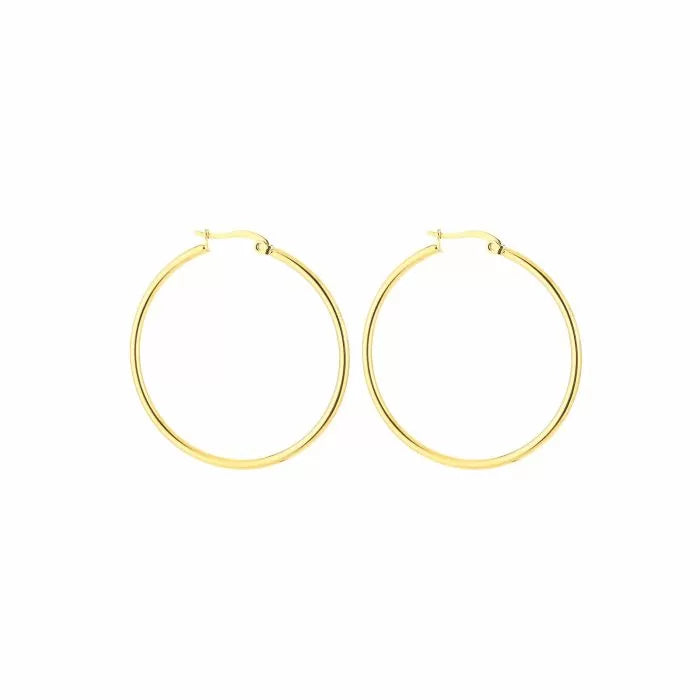 Hoops oorbellen - goud