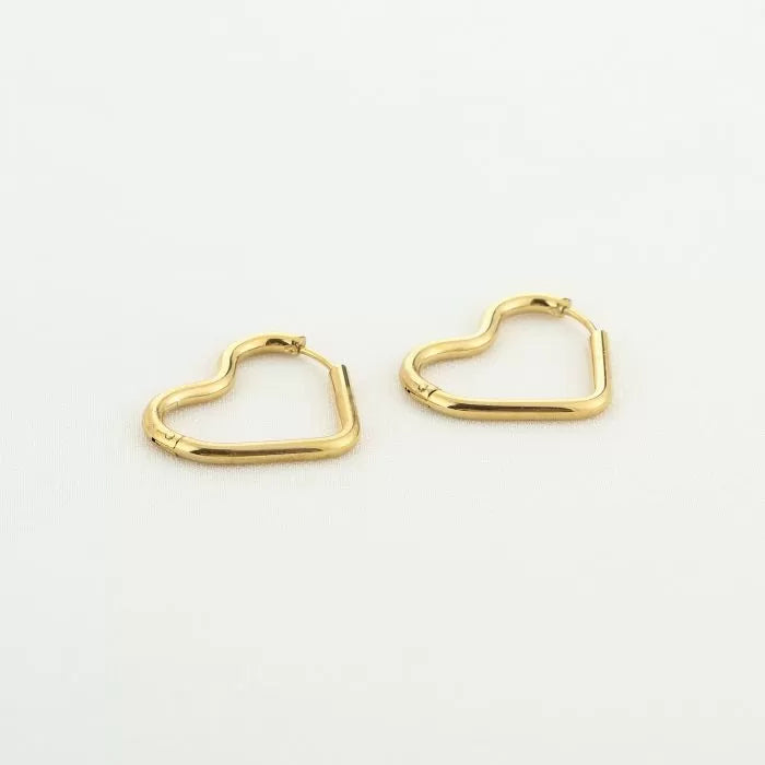 Hartjes oorbellen - goud