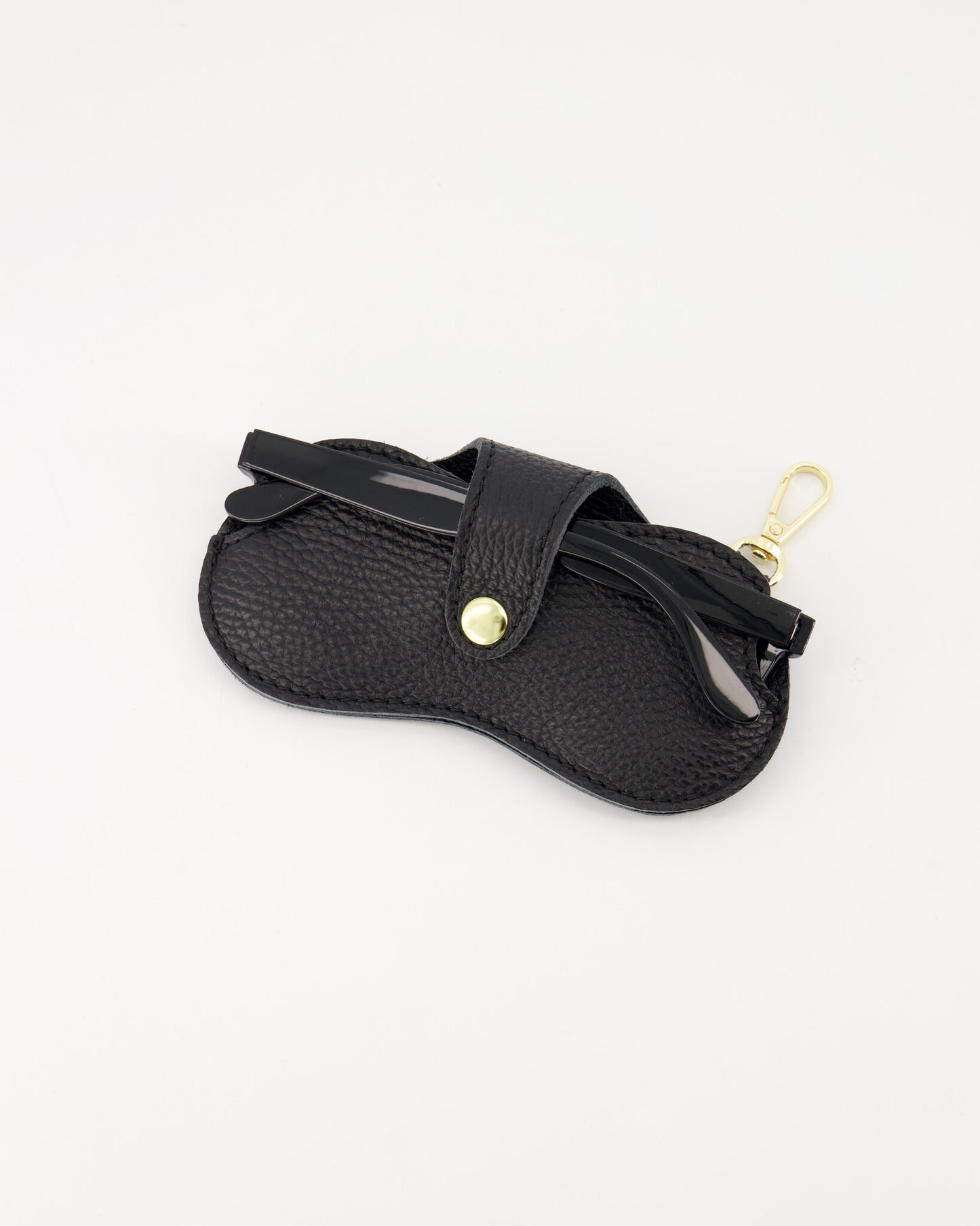 Leren brillenhoes Kenza | Zwart - At Styles
