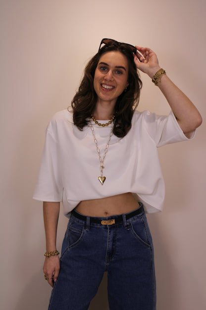 Jogging stof shirt - wit