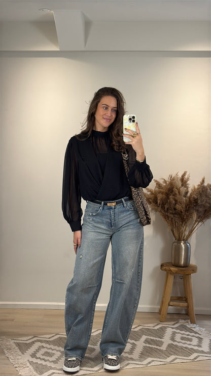 Overslag top - zwart