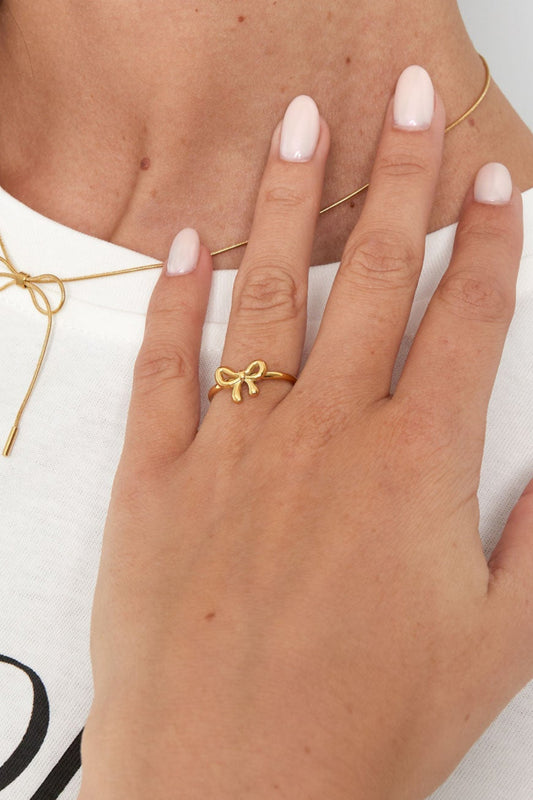 Strik ring - goud