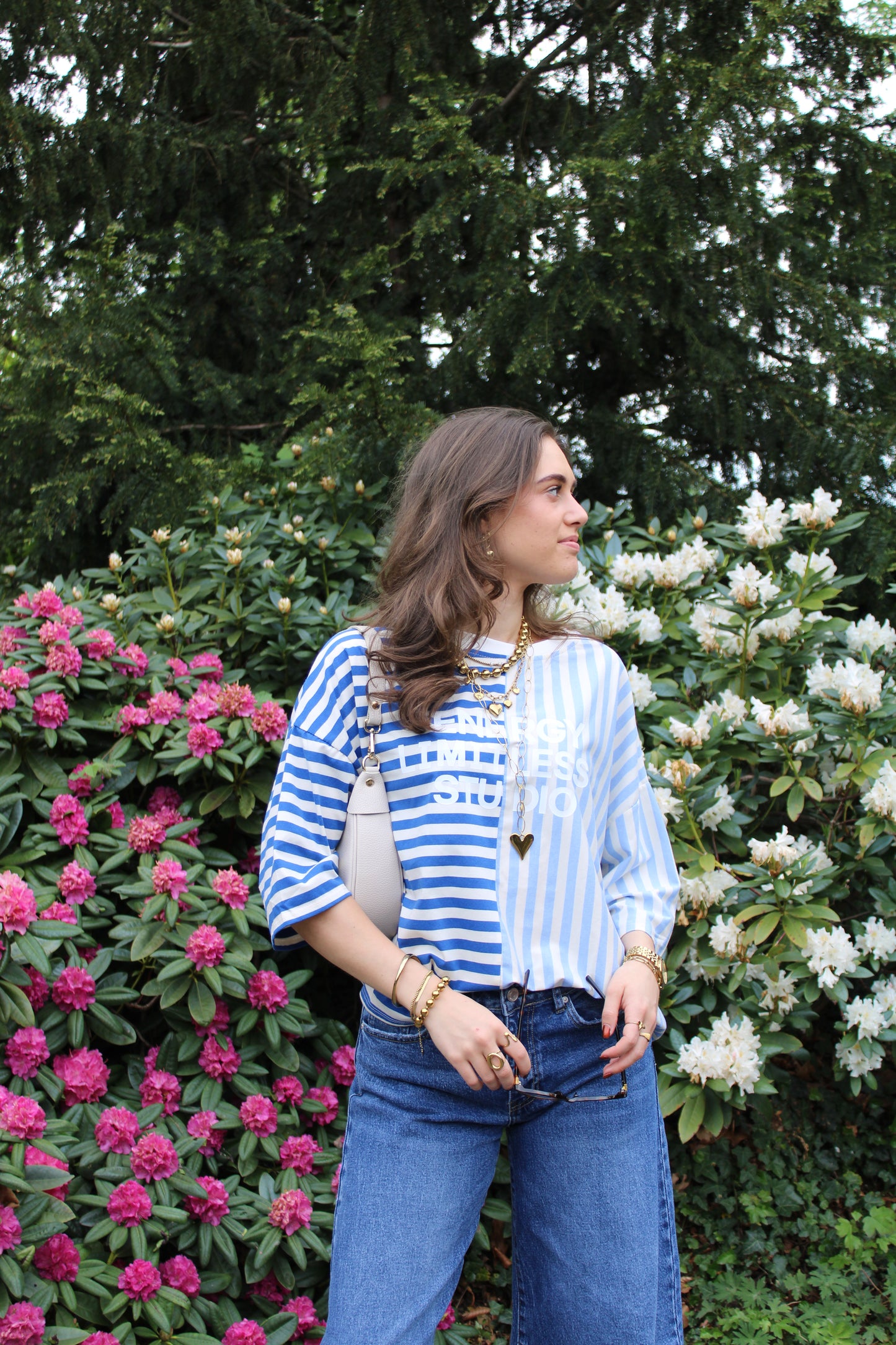 Gestreept studio shirt - blauw - At Styles