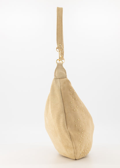 Leren suede tas Kirby - beige - At Styles