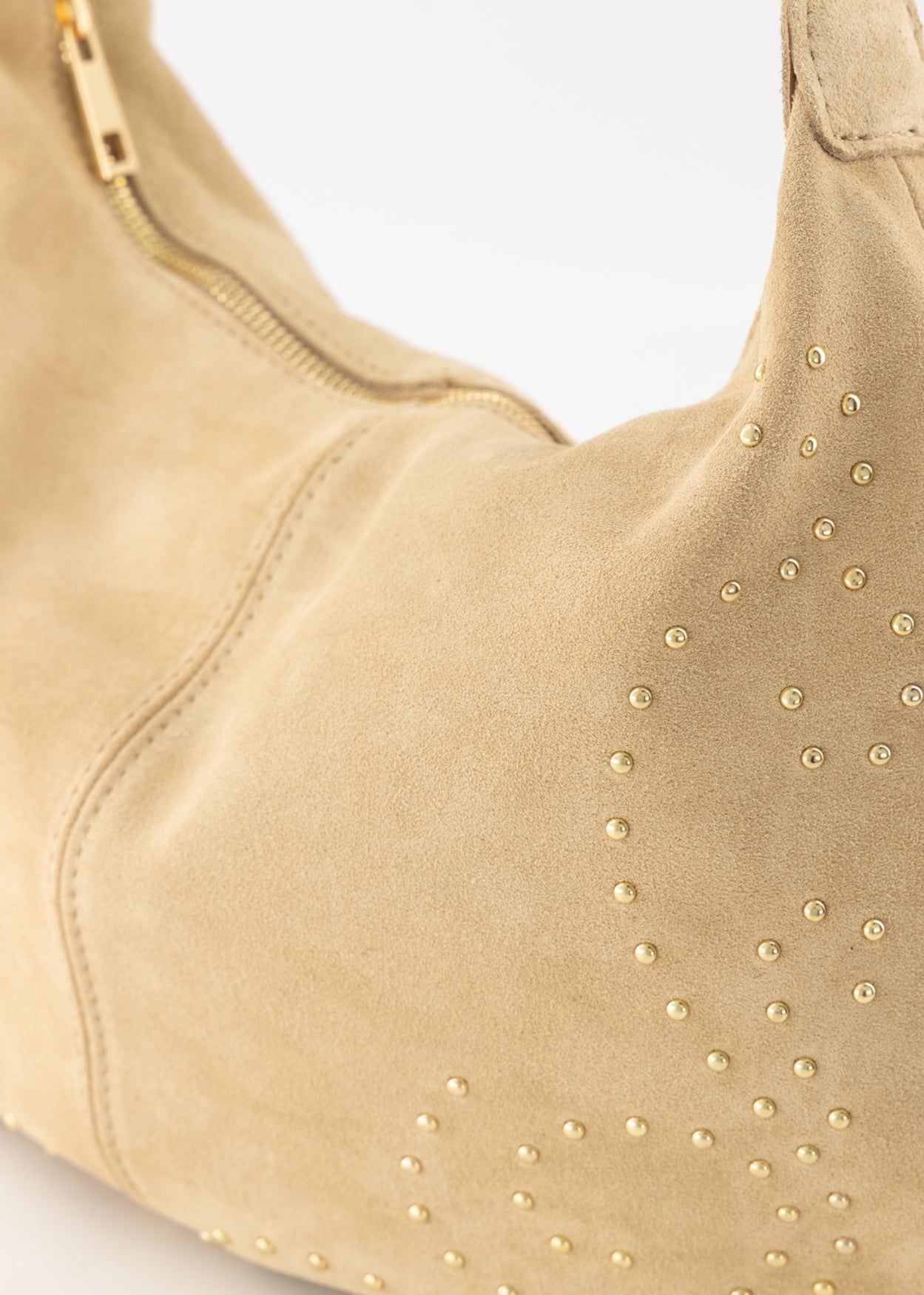 Leren suede tas Kirby - beige - At Styles