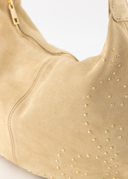 Leren suede tas Kirby - beige - At Styles