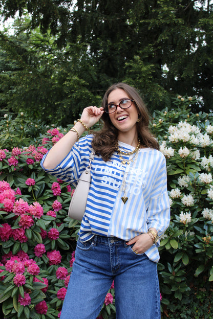 Gestreept studio shirt - blauw - At Styles