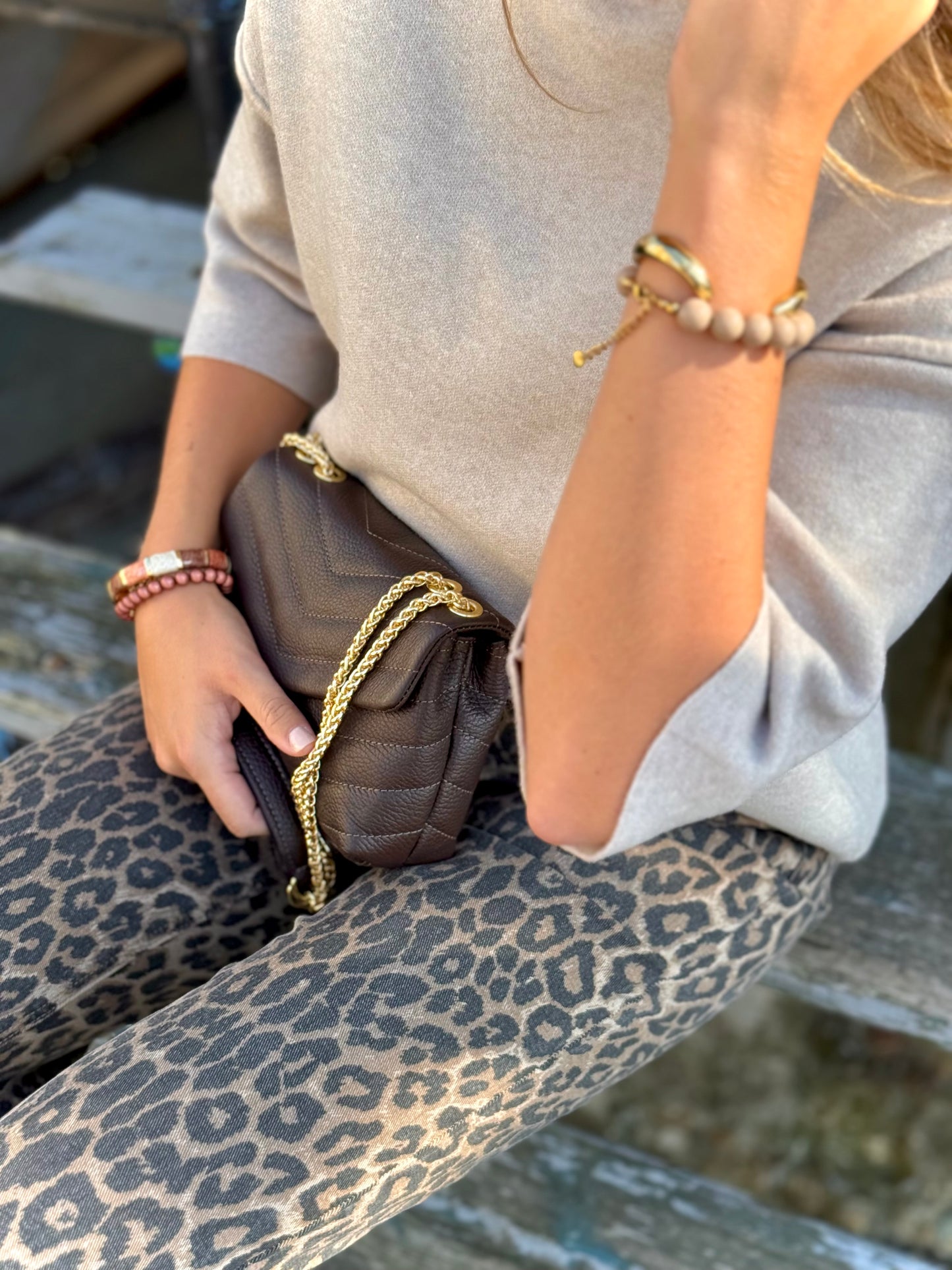 Leren tas Celine - bruin