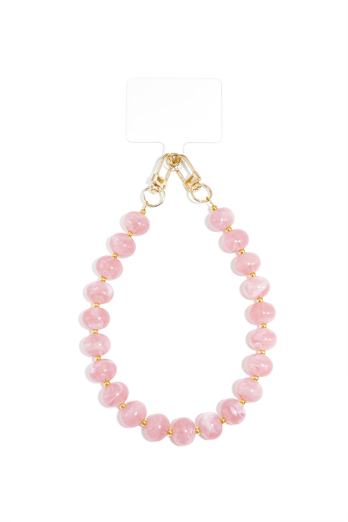 Telefoonkoord steentjes - roze - At Styles