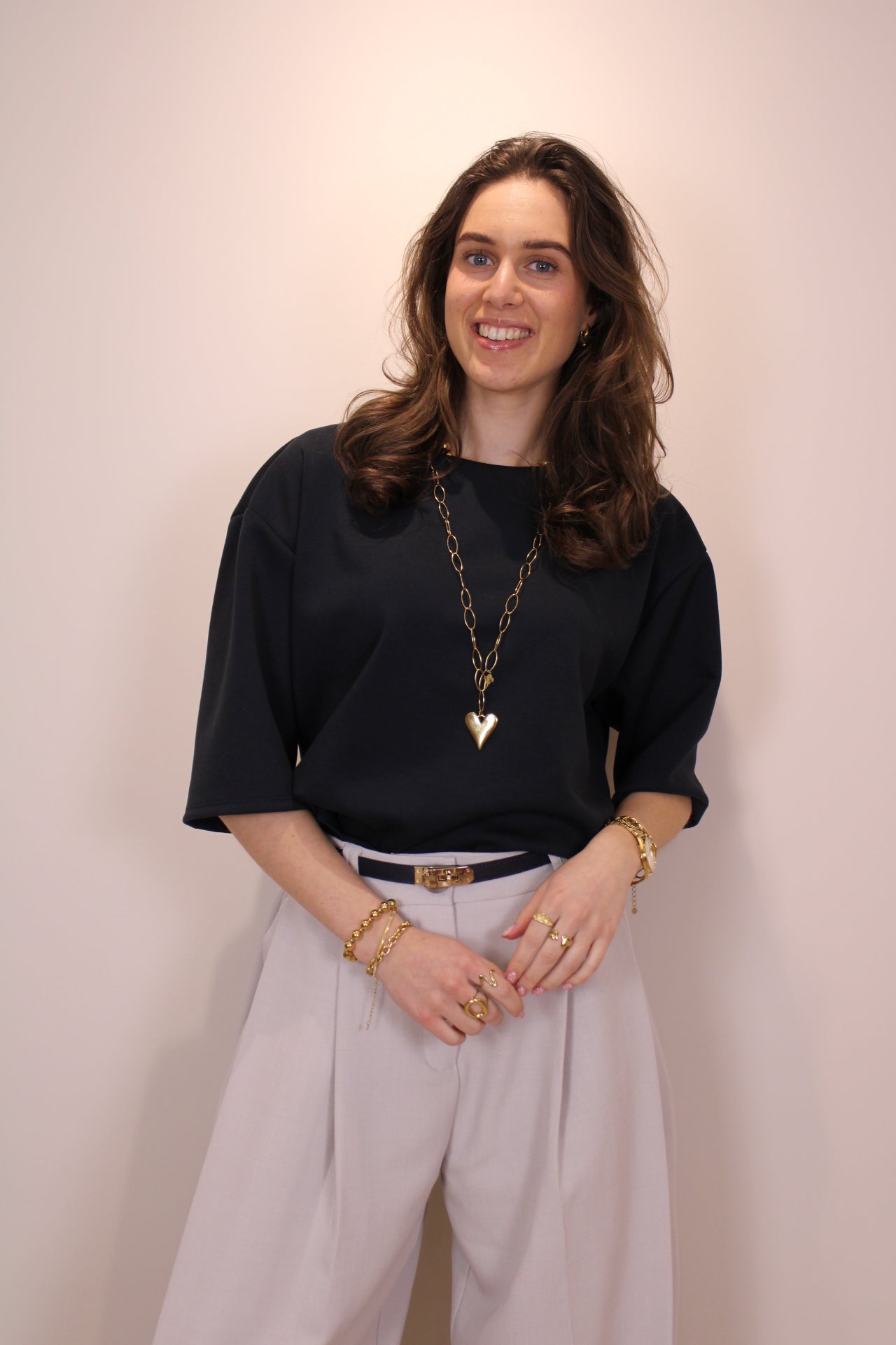 Jogging stof shirt - navy