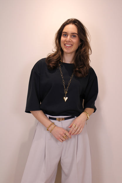 Jogging stof shirt - navy