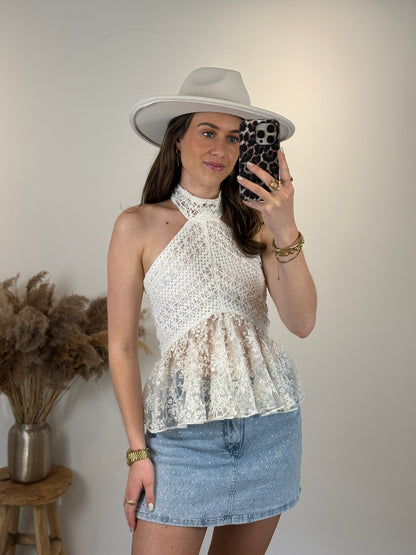 Bohemian top - ecru