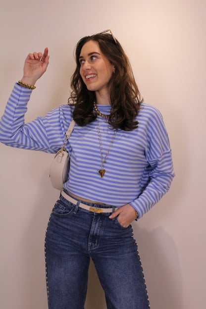 Gestreept shirt - blauw