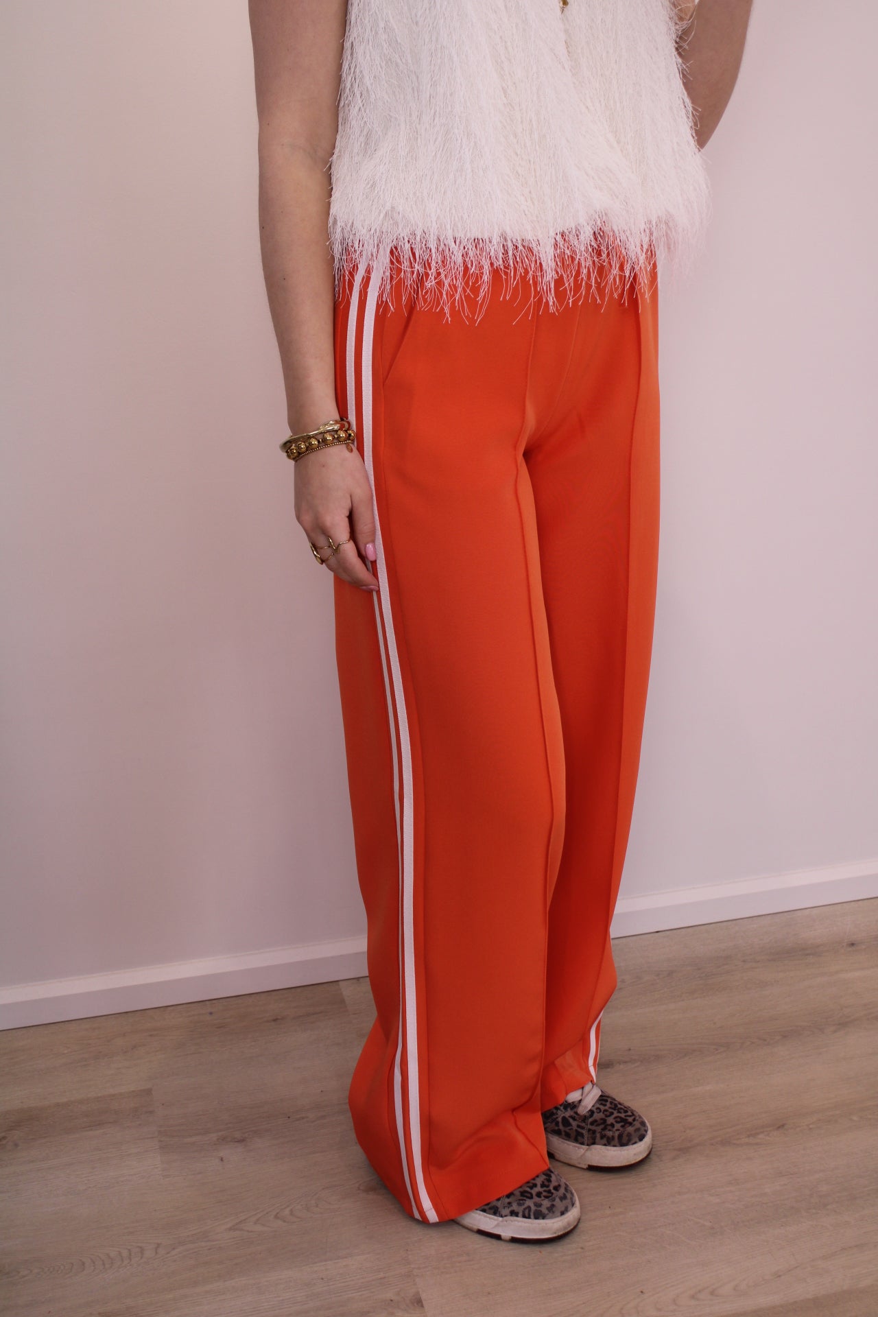 Broek met streep - oranje - At Styles