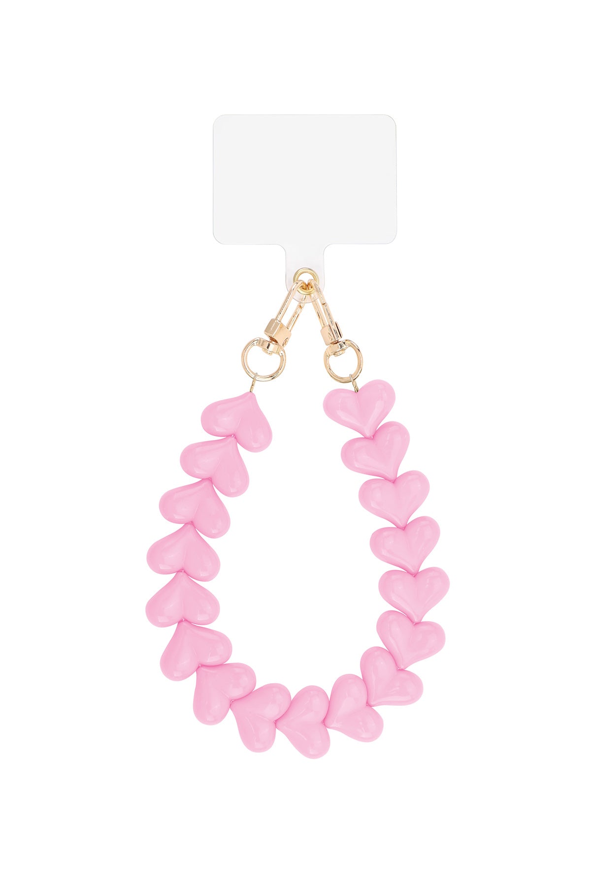Telefoonkoord hartjes - roze - At Styles