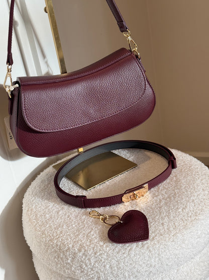 Leren riem Garcia - bordeaux