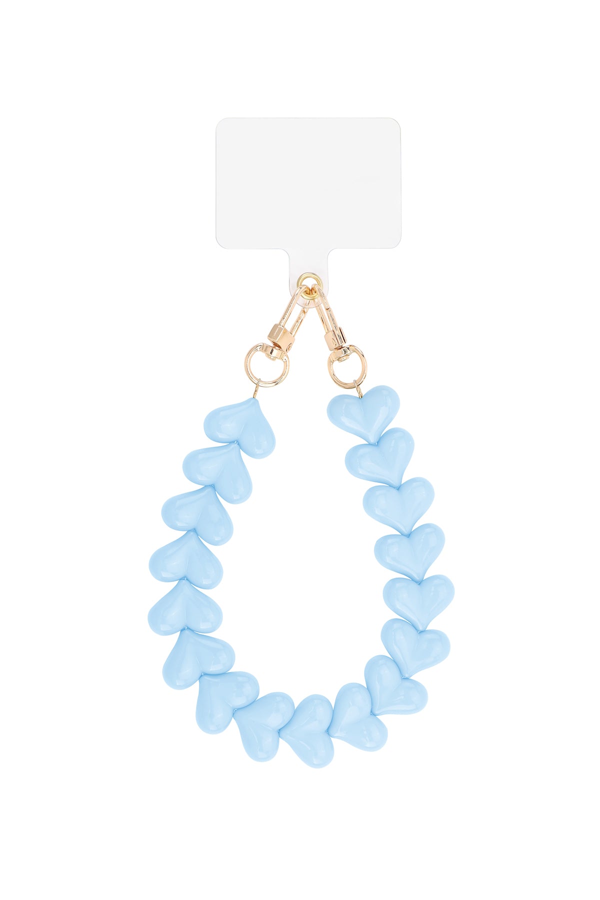 Telefoonkoord hartjes - blauw - At Styles
