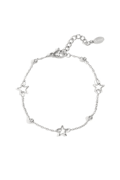 Armband sterretjes - zilver
