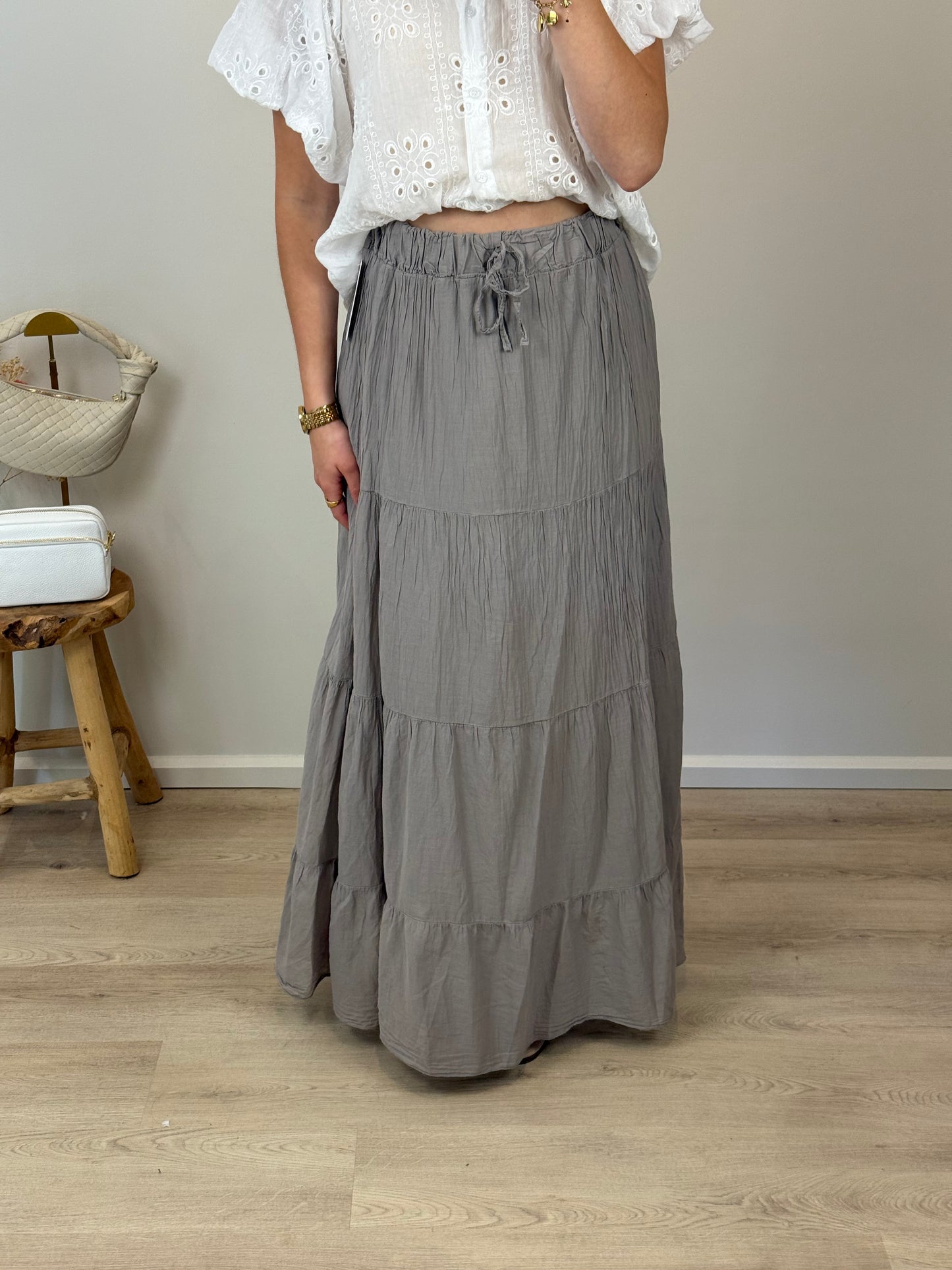 Bohemian rok - taupe