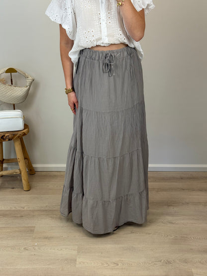 Bohemian rok - taupe