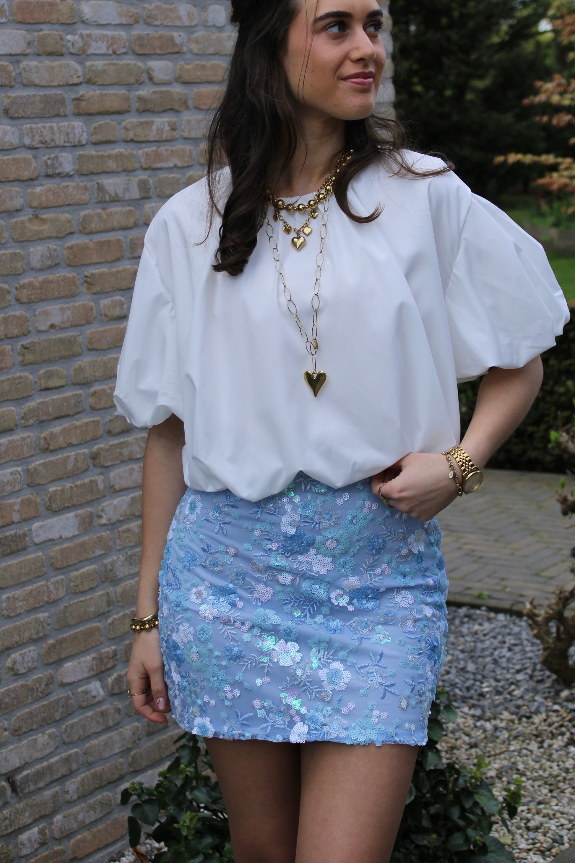 Ballon blouse top - wit - At Styles