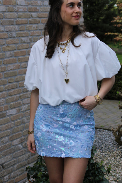 Ballon blouse top - wit - At Styles