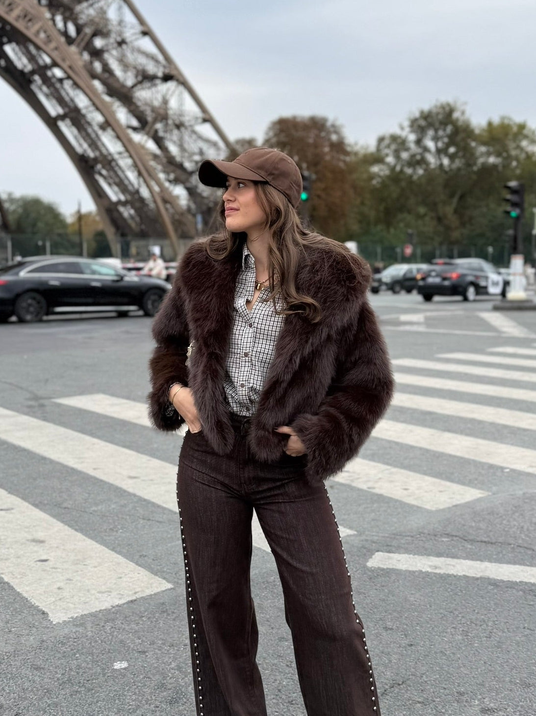 Fluffy bontjas - bruin